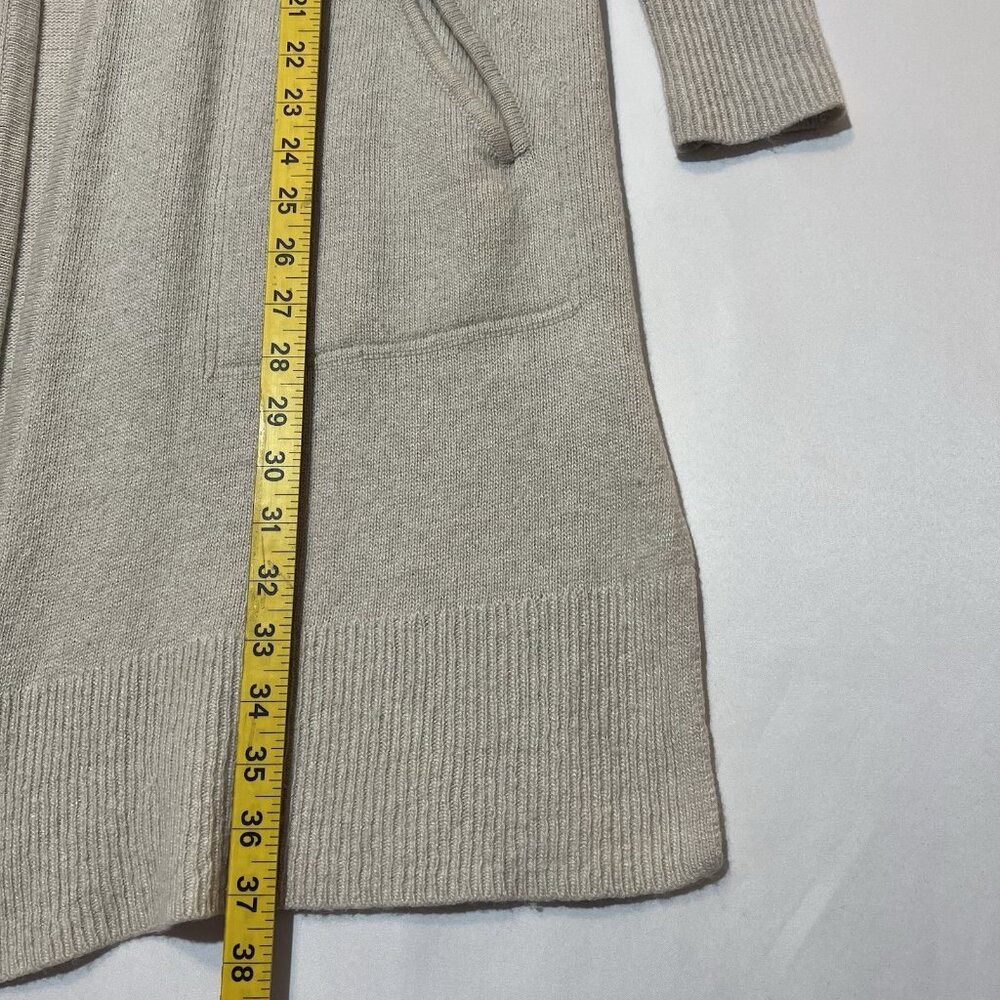 MADEWELL Women Merino Wool Alpaca Blend Knit Cardigan Open Front Beige XS Winter - Picture 5 of 11